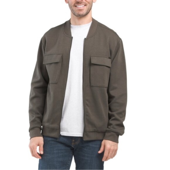 ELIE TAHARI Olive Long Sleeve Zip Up Flap Pocket Jacket - Picture 1 of 4